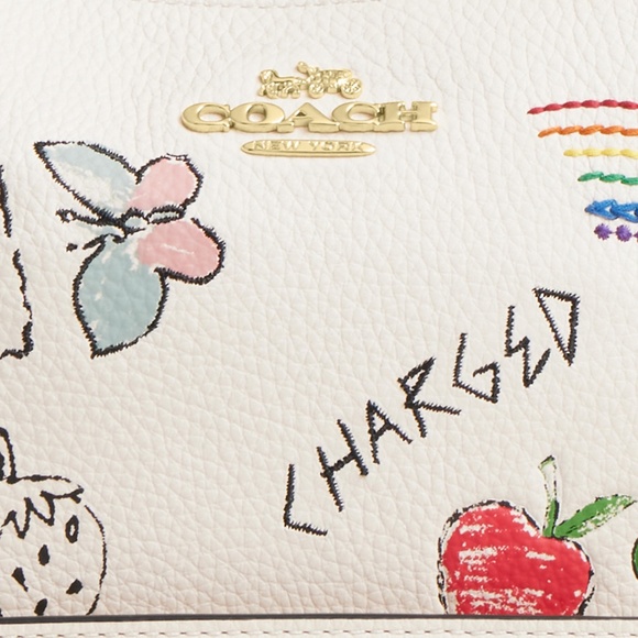 Teri Shoulder Bag With Sketch Print - Picture 1 of 5